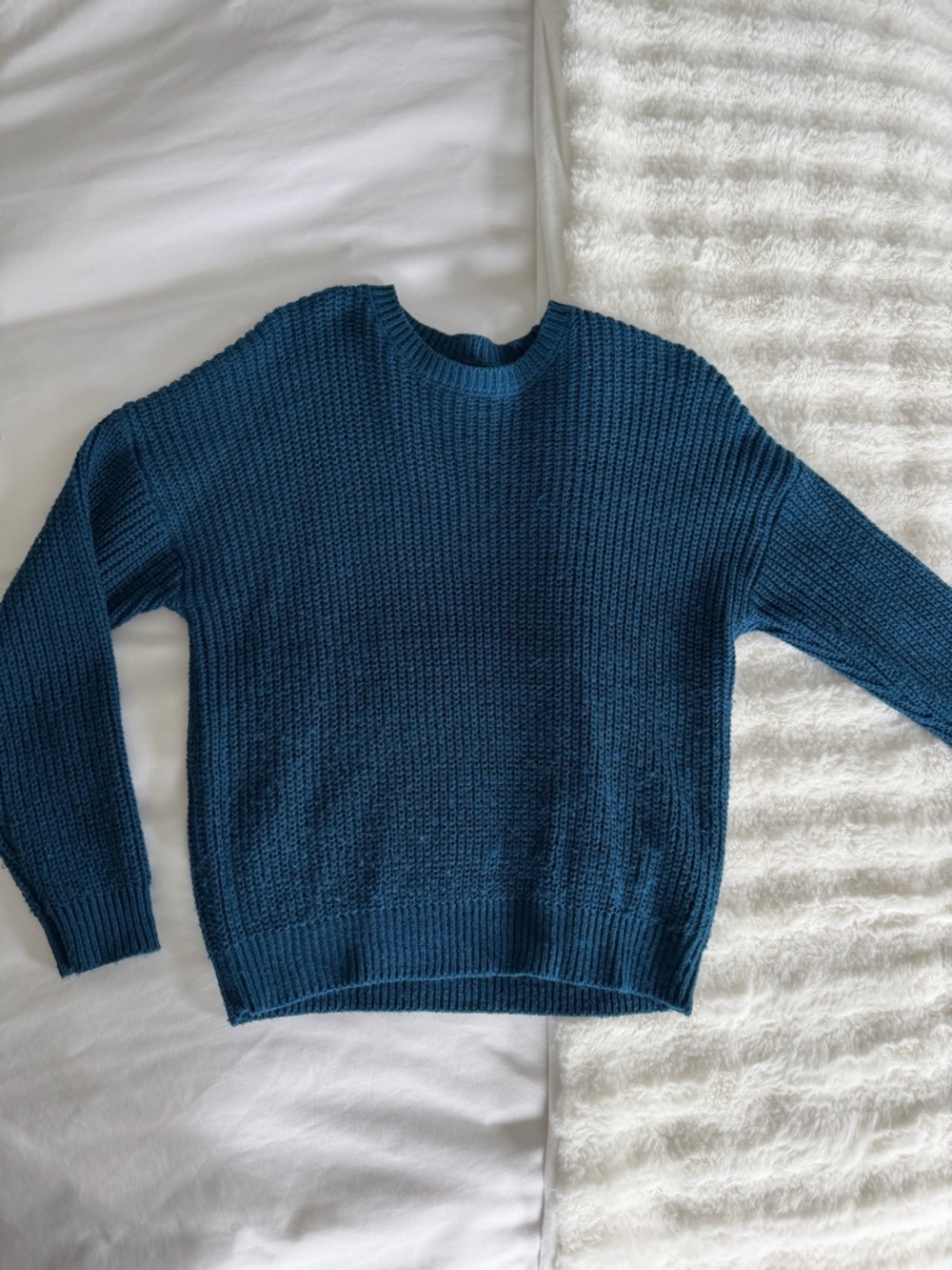 Forever 21 Teal Crewneck Knit Sweater